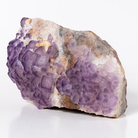 Giant 3+ Lbs! Frosty Purple Fluorite & Druzy Quartz Cluster - Picture 7 of 7